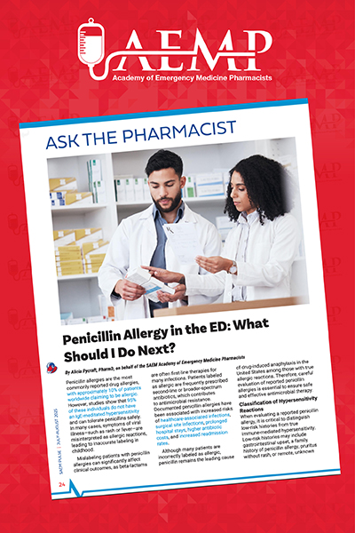 AEMP Pulse Articles - Ask a Pharmacist
